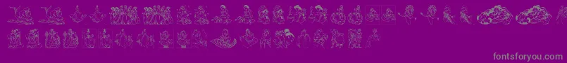 Princes Font – Gray Fonts on Purple Background