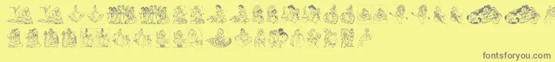 Шрифт Princes – серые шрифты на жёлтом фоне