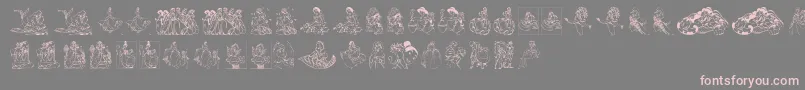 Princes Font – Pink Fonts on Gray Background