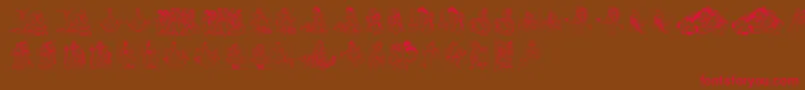 Princes Font – Red Fonts on Brown Background