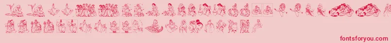 Шрифт Princes – красные шрифты на розовом фоне