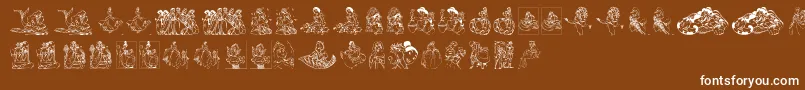 Fonte Princes – fontes brancas em um fundo marrom