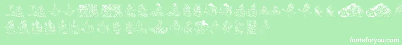 Princes Font – White Fonts on Green Background