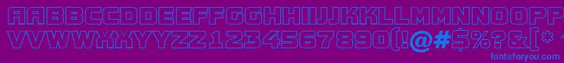 AConceptotitulotl Font – Blue Fonts on Purple Background