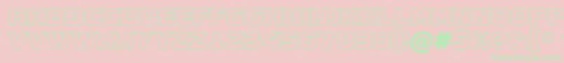 AConceptotitulotl-Schriftart – Grüne Schriften auf rosa Hintergrund