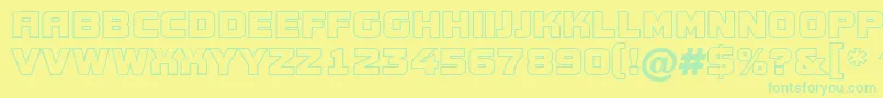 AConceptotitulotl Font – Green Fonts on Yellow Background