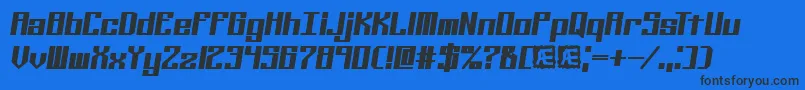 Kalibers Font – Black Fonts on Blue Background