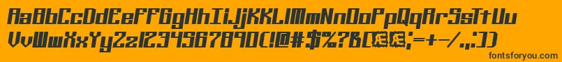 フォントKalibers – 黒い文字のオレンジの背景