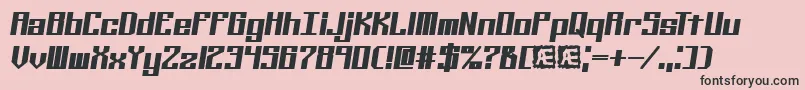 フォントKalibers – ピンクの背景に黒い文字