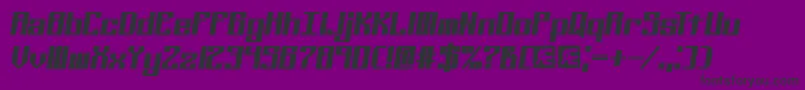 Kalibers Font – Black Fonts on Purple Background