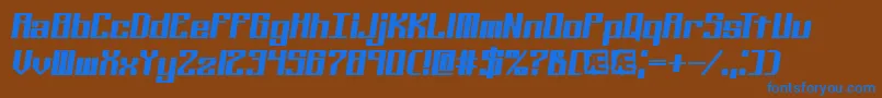 Kalibers Font – Blue Fonts on Brown Background
