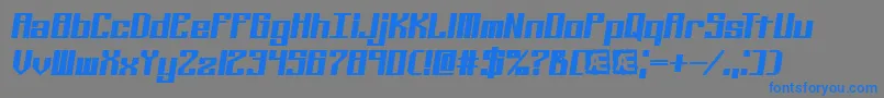 Шрифт Kalibers – синие шрифты на сером фоне