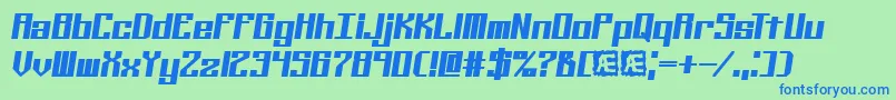 Kalibers Font – Blue Fonts on Green Background