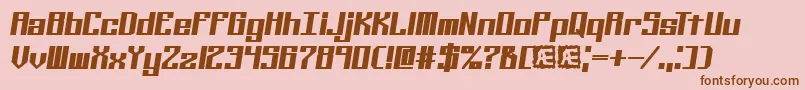 Kalibers-fontti – ruskeat fontit vaaleanpunaisella taustalla