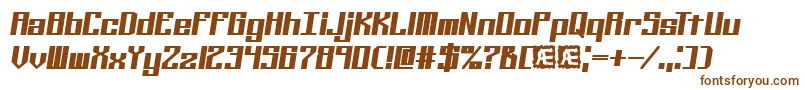 Kalibers-fontti – ruskeat fontit valkoisella taustalla