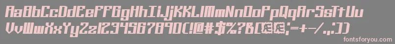 フォントKalibers – 灰色の背景にピンクのフォント