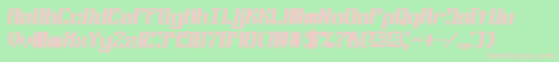 Шрифт Kalibers – розовые шрифты на зелёном фоне