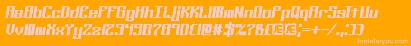 Kalibers Font – Pink Fonts on Orange Background