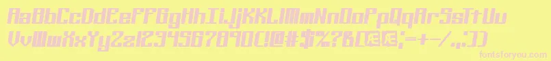Kalibers Font – Pink Fonts on Yellow Background