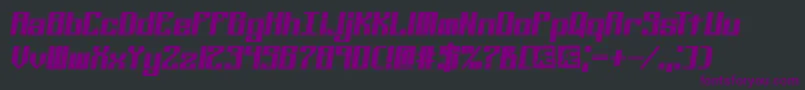 Шрифт Kalibers – фиолетовые шрифты на чёрном фоне