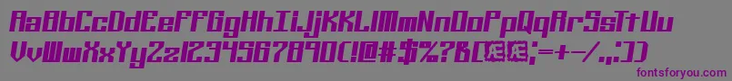 Шрифт Kalibers – фиолетовые шрифты на сером фоне