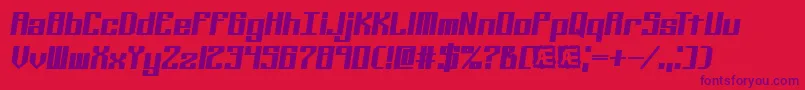 Kalibers-fontti – violetit fontit punaisella taustalla