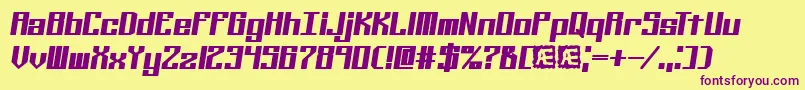 Kalibers Font – Purple Fonts on Yellow Background