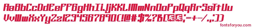 フォントKalibers – 白い背景に赤い文字