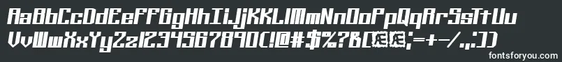 Kalibers Font – White Fonts on Black Background