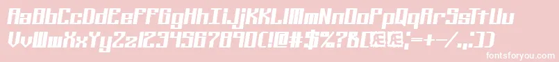 Шрифт Kalibers – белые шрифты на розовом фоне