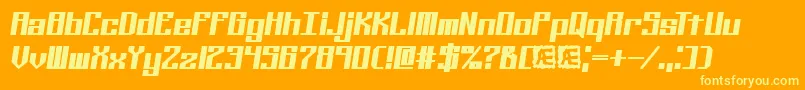 Kalibers Font – Yellow Fonts on Orange Background