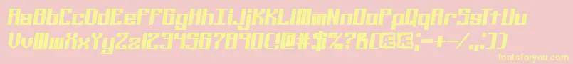Kalibers Font – Yellow Fonts on Pink Background