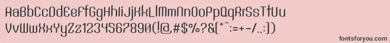 SntAnouvongRegular Font – Black Fonts on Pink Background