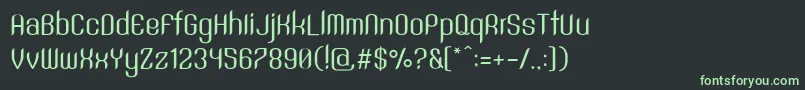 SntAnouvongRegular-fontti – vihreät fontit mustalla taustalla