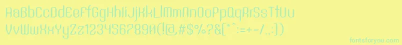 SntAnouvongRegular Font – Green Fonts on Yellow Background