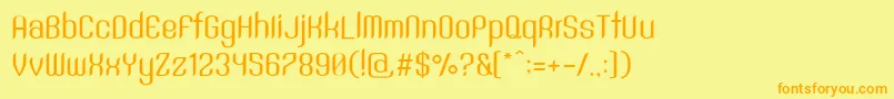 SntAnouvongRegular Font – Orange Fonts on Yellow Background