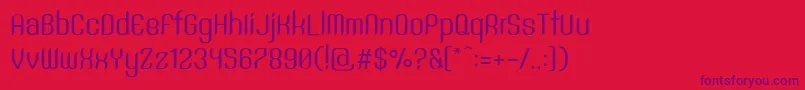 Шрифт SntAnouvongRegular – фиолетовые шрифты на красном фоне