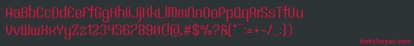 SntAnouvongRegular Font – Red Fonts on Black Background