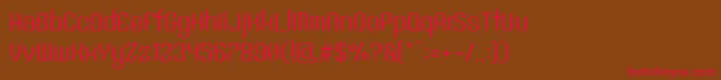 SntAnouvongRegular Font – Red Fonts on Brown Background