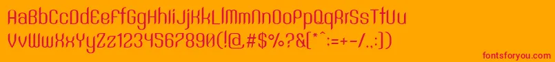 SntAnouvongRegular-Schriftart – Rote Schriften auf orangefarbenem Hintergrund