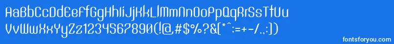 SntAnouvongRegular-Schriftart – Weiße Schriften auf blauem Hintergrund