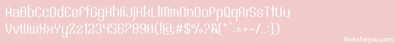フォントSntAnouvongRegular – ピンクの背景に白い文字