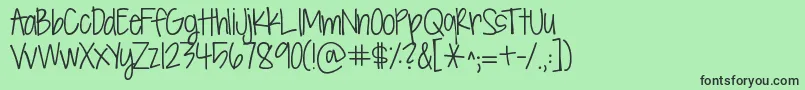 Kgsevensixteen Font – Black Fonts on Green Background