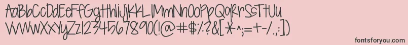 Kgsevensixteen Font – Black Fonts on Pink Background