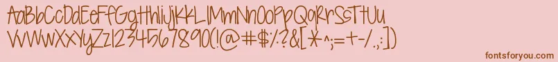 Kgsevensixteen Font – Brown Fonts on Pink Background