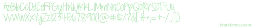 Kgsevensixteen Font – Green Fonts on White Background