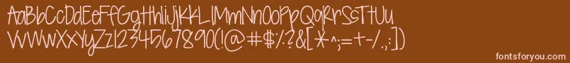 Kgsevensixteen Font – Pink Fonts on Brown Background