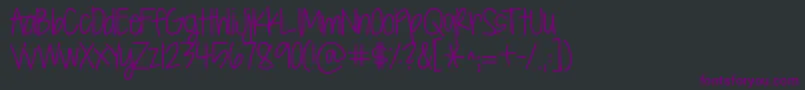 Kgsevensixteen Font – Purple Fonts on Black Background