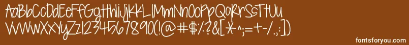 Kgsevensixteen Font – White Fonts on Brown Background
