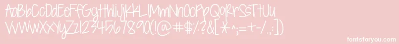 Kgsevensixteen Font – White Fonts on Pink Background